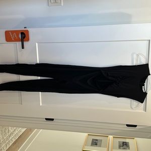 Black ZARA sleeveless stretch jumpsuit with cutout center.Never worn